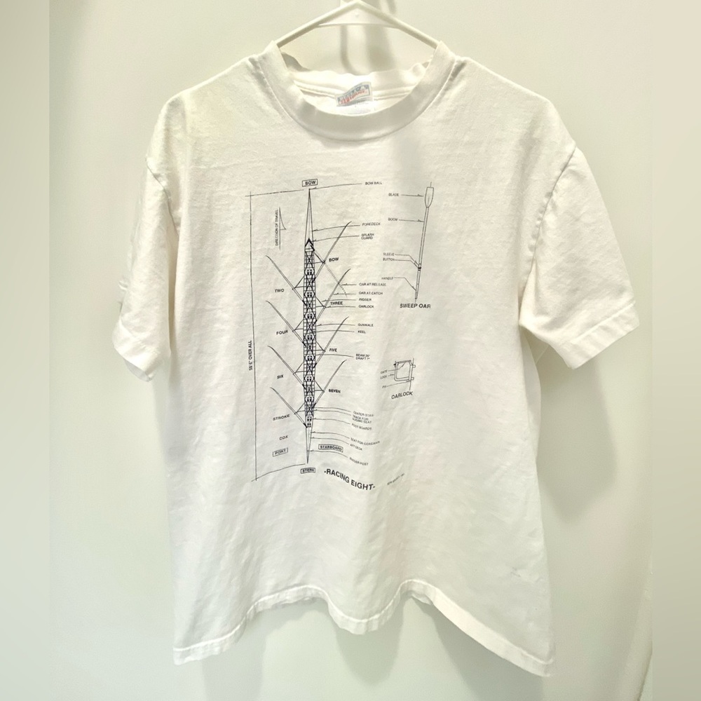 Vintage single stitch 1990 Rowing Tshirt Large